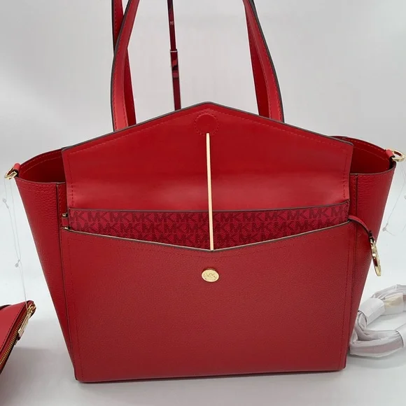 Michael Kors Large Maude Large 3 in 1 Tote Bag Flame